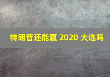 特朗普还能赢 2020 大选吗